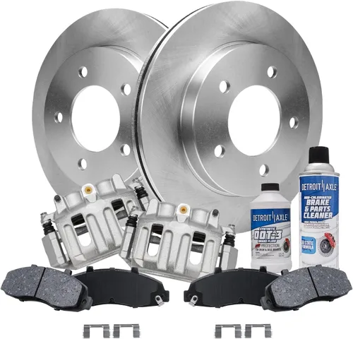 Miniatura 72 de Detroit Axle - Rotores de freno para Jeep Compass 2015-2022 Renegade 2016-2022 Fiat 500X 2016-2022, 2018, 2019, 2020, 2021. Reemplazo de rotores