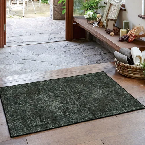 Miniatura 20 de DECOMALL Alfombra lavable de 2 pies 6 x 9 pies, alfombra para pasillo con respaldo de goma, antideslizante para cocina Rojo rosa