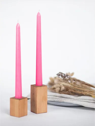 Miniatura 7 de CANDWAX - Juego de 4 velas cónicas de 8 pulgadas, anti goteo y sin humo, velas delgadas de combustión lenta, velas cónicas color rosa