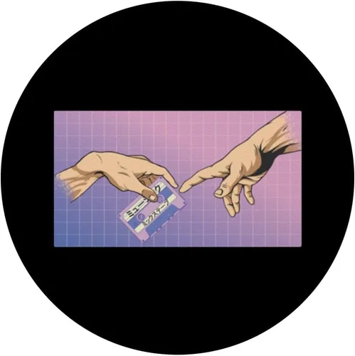 Miniatura 3 de Vaporwave Aesthetic Music audiocassette Synthwave Vaporwave PopSockets Adhesive PopGrip