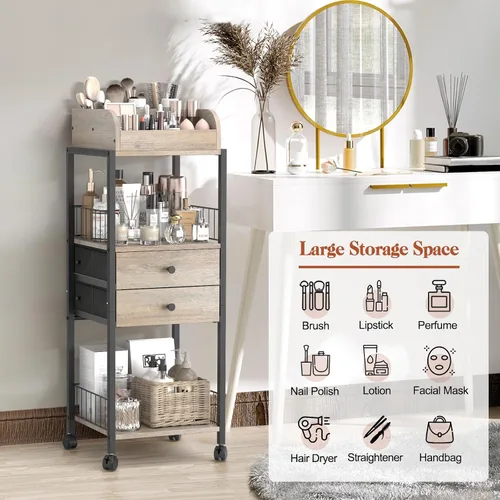 Miniatura 2 de Organizador de maquillaje, organizadores de cuidado de la piel de piso, organizadores de maquillaje y almacenamiento con cajones, organizador