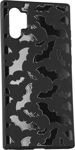 Miniatura 4 de Funda de teléfono negra mate compatible con Samsung Galaxy Note 10 4G 2019 – Funda protectora de goma delgada con diseño de murciélagos, diseño