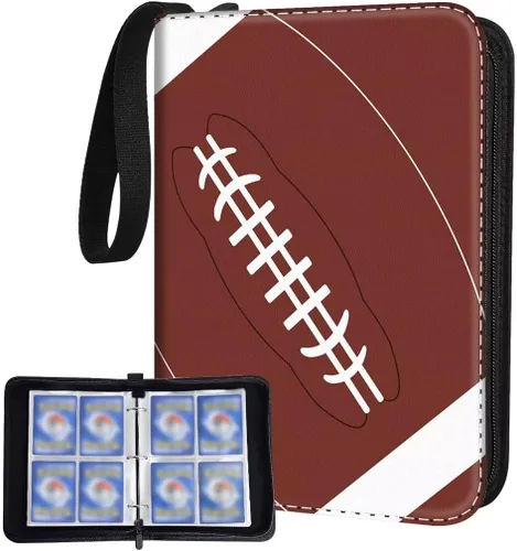 Miniatura 17 de Carpeta de Tarjetas de Fútbol con 900 Bolsillos con 50 Fundas Removibles, Carpeta Portátil para Tarjetas Deportivas de Intercambio, Álbum