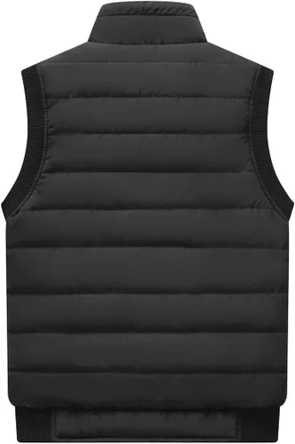 Miniatura 66 de Msmsse Chalecos de invierno para hombre, con forro polar, acolchado, casual, sin mangas