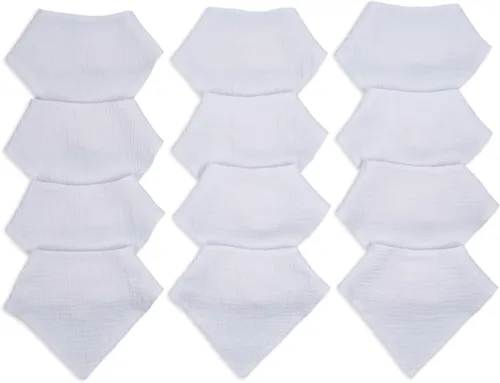 Miniatura 7 de Maiwa Baberos bandana de algodón para bebés, niñas y niños para babear y dentición, paquete de 8 Multihbqh