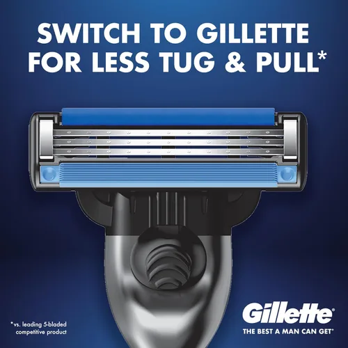 Miniatura 2 de Gillette Mach3 Turbo Razor para hombres, 17 recambios de cuchillas, regalos navideños para hombres