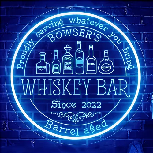 Miniatura 13 de Letrero de barra de neón personalizado para bar en casa, hecho a mano, regulables, personalizables, barras de neón 3D, letrero de luz de cerveza