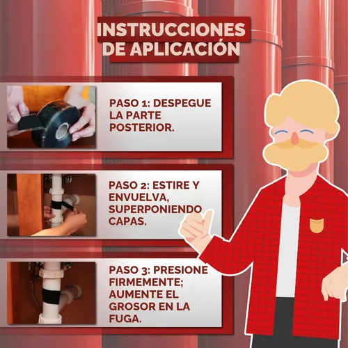 Miniatura 4 de XFasten Cinta autoadhesiva de silicona, para fusión 1 pulgada X 36 pies, negro