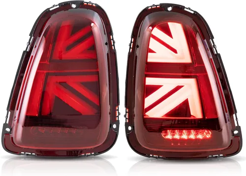 Miniatura 10 de Ensamble de luces traseras VLAND Compatible con BMW Mini R50 R52 R53 2001-2006, lámpara trasera Union Jack con DRL dinámico, luz trasera con señal