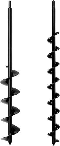 Power Planter Broca de taladro de jardín de longitud extendida, 3 x 24 pulgadas con unidad hexagonal antideslizante de 1/2 pulgada | Taladro para