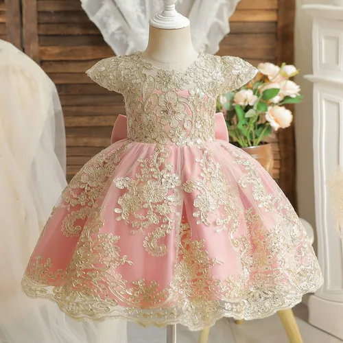 Miniatura 3 de TTYAOVO Vestido de flores para bebé, cumpleaños, princesa, fiesta, trajes de encaje