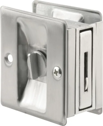 Miniatura 5 de Cerradura de privacidad para puerta de bolsillo Prime-Line N 6774 con tirador - Reemplaza cerraduras de puerta de bolsillo viejas o dañadas rápida