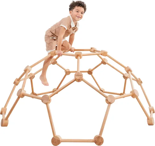 Comfy Cubs Gimnasio de Juego de Madera para Niños Pequeños de 3 a 6 Años - Escalador Montessori para Niños - Juguete de Escalada Seguro que Soporta
