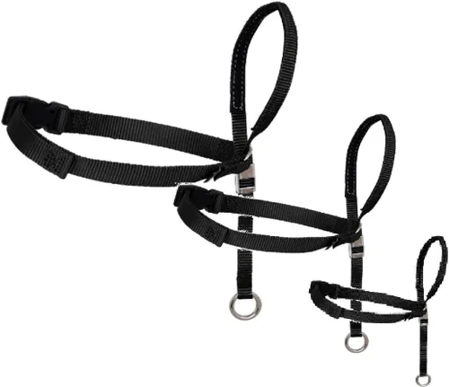 Miniatura 7 de Collar de cabeza suave líder de entrenamiento para perros anti tirones para caminar elige el tamaño (pequeño - negro)