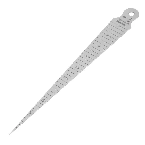 Miniatura 7 de Regla de calibre cónico de acero inoxidable de 0.000-0.591 in, regla de inspección de agujeros, cuña, reglas de soldadura, herramienta de medición
