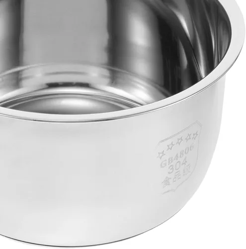 Miniatura 8 de Olla de arroz de acero inoxidable 304, olla interior de repuesto con parte inferior compuesta gruesa de 8.26 x 8.26 x 4.33 pulgadas, compatible