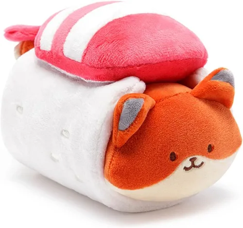 Miniatura 7 de Anirollz Kittiroll de peluche en atuendo de pastel enrollado – Animal de peluche kawaii con disfraz extraíble – Bonito juguete de peluche blando
