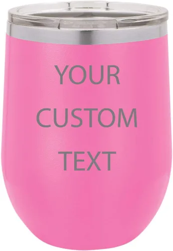 Miniatura 8 de Vaso de vino aislado de acero inoxidable personalizado personalizado de 12 oz (verde azulado)