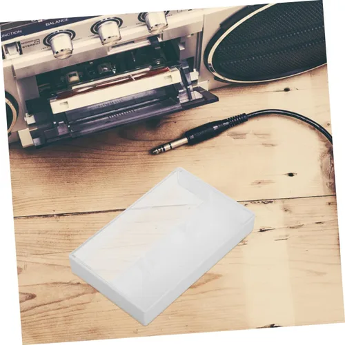 Miniatura 5 de Caja de almacenamiento de cinta de casete vintage, soporte de plástico transparente para casetes de música, joyería y organización de cristal