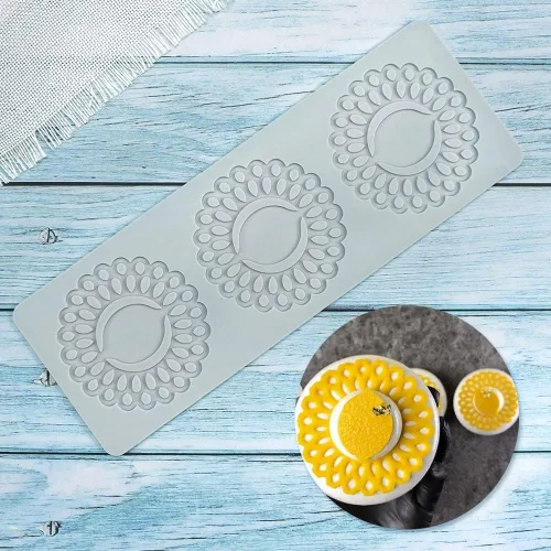 Miniatura 6 de Moldes de silicona 3D de hojas huecas para chocolate, molde de panal, abeja, caramelo, patrón de flores, molde para fondant, decoración de tartas