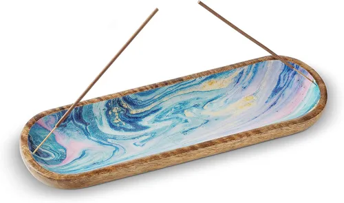 Miniatura 9 de Folkulture Juego de 2 soportes de incienso o quemador de incienso para palitos de insencia, soporte para quemador de insencia para decoración