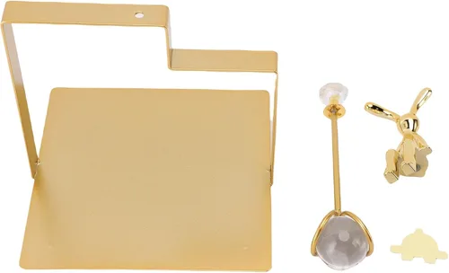 Miniatura 6 de Focket Napkin Holder, Thick Iron Decor Napkin Dispenser with Square Base for Kitchen Bar Restaurant Bathroom Table (Gold)
