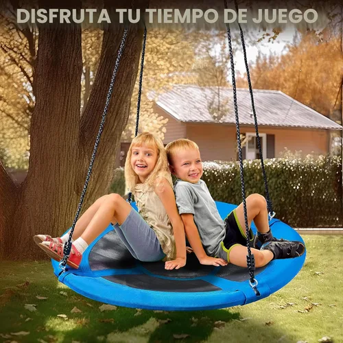 Miniatura 7 de TURFEE - Juego de columpio de árbol de platillo de 102 cm - Capacidad de peso de 45 kg, Oxford 900D impermeable, con correas para colgar, columpios