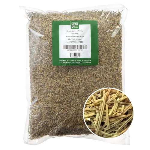 Romero orgánico entero, por Herb Co, Rosmarinus Officinalis, de Marruecos, Kosher, para cocinar, formulaciones para la piel y el cabello, perfumes y