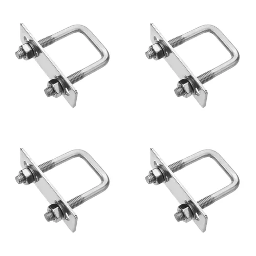 Miniatura 16 de Bettomshin 10 pernos en U 304SS, 2.36 pulgadas (2.362 in) de ancho x 1.18 pulgadas de longitud de rosca, pernos en U curvados redondos M6 w