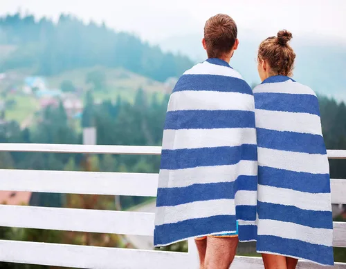 Miniatura 6 de Utopia Towels Paquete de 2 toallas de playa de gran tamaño, 35 x 70 pulgadas, 100% algodón hilado en anillo, altamente absorbentes, súper suaves