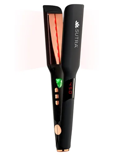 Miniatura 7 de Sutra Plancha plana profesional IR2 – Plancha de pelo infrarroja iónica con temperatura ajustable, apagado automático y cable giratorio – Plancha