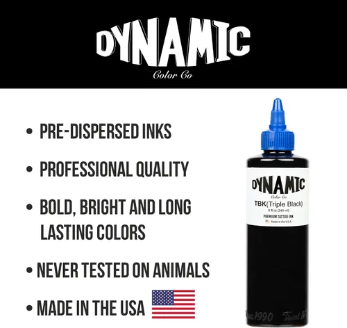 Miniatura 5 de Botella de tinta triple negra Dynamic Color Co, 8 onzas