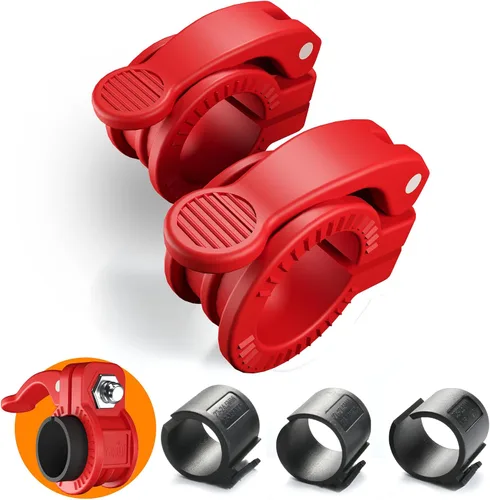 Miniatura 9 de Mini Pro Barbell Clips de 1 pulgada I Collar de barra ajustable de varios tamaños I Abrazaderas de barra de 1 pulgada, clips de peso de liberación