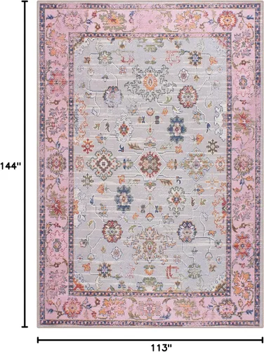 Miniatura 180 de GLN Rugs Traditional Collection - Alfombra de felpilla lavable a máquina, tradicional lavable, antideslizante, alfombra de felpilla de pelo corto