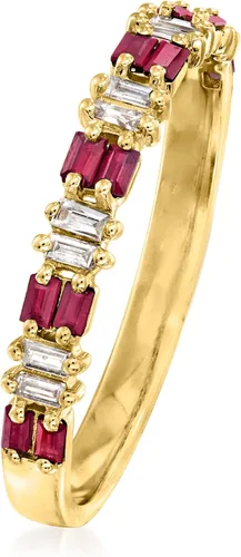 Miniatura 3 de RS Pure by Ross-Simons 0.30 ct. t.w. Ruby and .10 ct. t.w. Diamond Ring in 14kt Yellow Gold