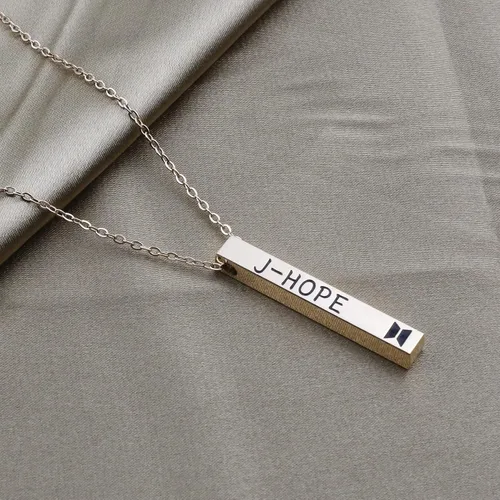 Miniatura 3 de ZWYQWN KPOP ARMY Collar de regalo para mujeres y niñas, RM JIM JK V JIMIN J-HOPE SUGA Collar de cumpleaños para mujeres, Metal, Acero inoxidable