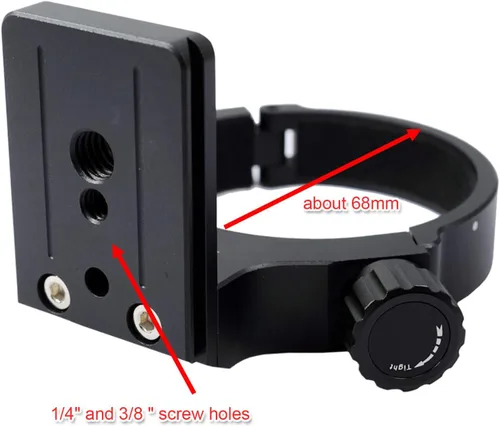 Miniatura 3 de iShoot Anillo de montaje de trípode mejorado para Nikon RT-1 Nikkor AF-S 11.811 in F/4E PF ED VR y AF-S 2.756-7.874 in F/4G ED VR, función inferior