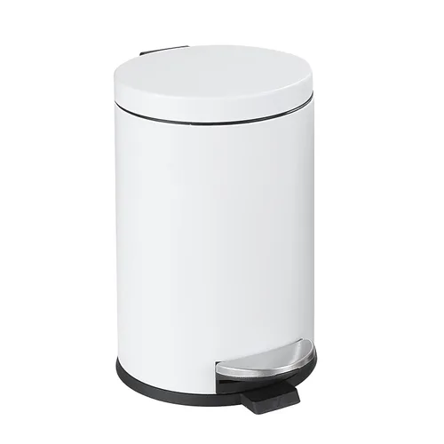 Miniatura 6 de SunnyPoint Cubo de basura redondo de 4.5 litros (1.2 galones) con cubo interior de plástico; baño, oficina, cocina y dormitorio con paso y cierre
