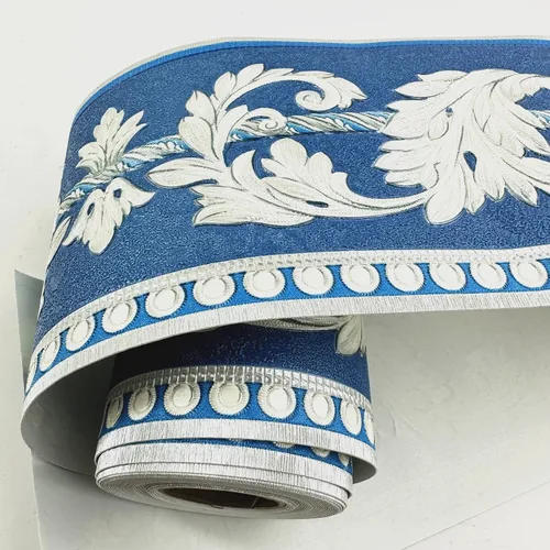 Miniatura 3 de Moyishi Papel de pared 3D de peonía real de 16.4 ft, fácil de aplicar (azul oscuro)