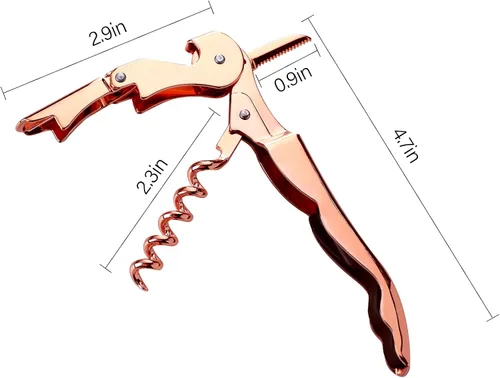 Miniatura 7 de Sacacorchos para camareros, sacacorchos profesional, llave de vino de acero inoxidable para camareros de restaurantes, sacacorchos clásico todo