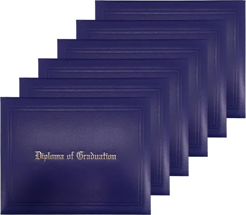 Miniatura 17 de GraduationMall Cubierta impresa para diploma para certificado 8.5 x 11 pulgadas, real, paquete de 1