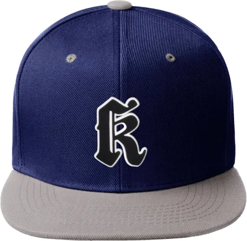 Miniatura 702 de Daxton Gorra clásica con visera de billete plano con letras del alfabeto inglés antiguo de la A a la Z
