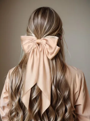 Miniatura 3 de Pasadores de lazo grande y horquillas de satén con cola larga de cinta, accesorios para el cabello casuales y de fiesta para mujeres y niñas
