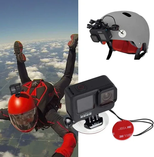 Miniatura 6 de HSU Soportes de surf y accesorios para esquí, esnórquel, surf, wakeboard, accesorio para GoPro Hero 13, 12, 11, 10, 9, 8, 7, 6, 5, negro, plata