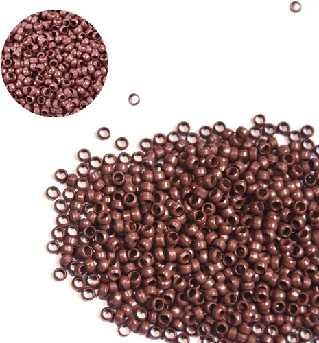 Miniatura 16 de Nano cuentas de cobre de 0.098 pulgadas para extensiones de cabello, cuentas de micro enlaces, extensiones de cabello nano anillo