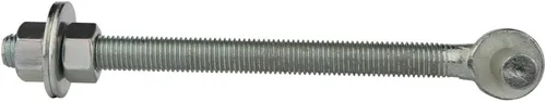 Miniatura 3 de National Hardware N130-641 - Gancho de perno de 3/4 pulgadas x 10 pulgadas, acero chapado en zinc, herrajes para puerta de protección contra