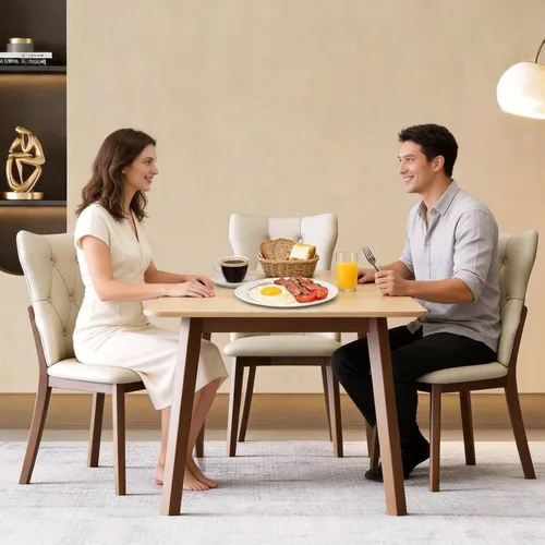 Miniatura 9 de Upholstered Dining Chairs Set, Modern Kitchen Dining Chairs Backrest Reading Office Desk Chair, for Living Room & Bedroom, Living Room, Home