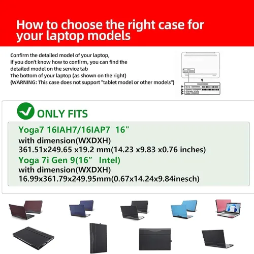 Miniatura 4 de Funda para laptop para Yoga 7i 16 pulgadas 2023 Yoga 7 16IRL8 /16IAH7/16IAP7 /16AHP9/16IM9 2-en-1 15z-ds100/15-cn/15-dr1007TX/15-cp0053cl Gris