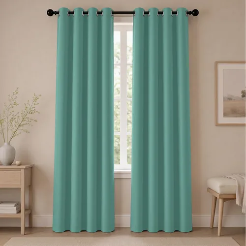 Miniatura 89 de Cortinas de oscurecimiento de habitación de 45 pulgadas de largo para dormitorio y sala de estar, cortinas térmicas aislantes con ojales