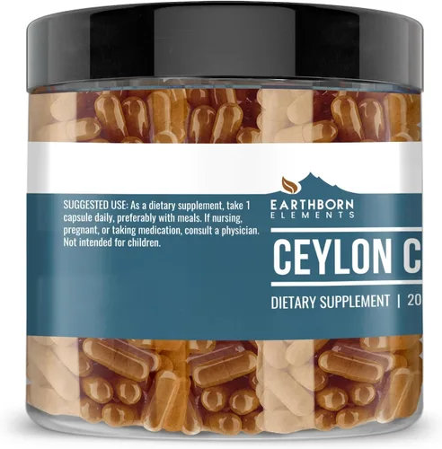 Miniatura 3 de Earthborn Elements Canela de Ceilán 200 cápsulas, pura y sin diluir, sin aditivos